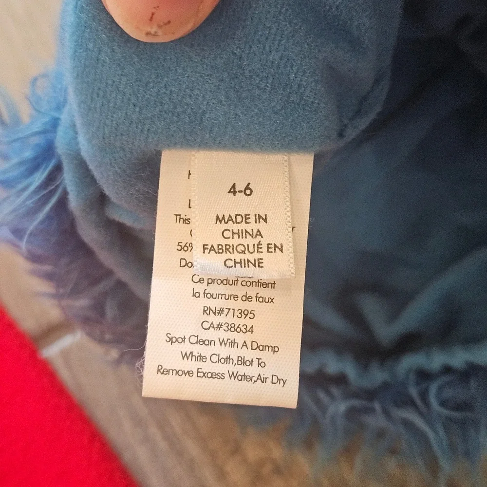 Pottery Barn Kids Costume Size 4-6 Thing 2 Dr Seuss Fleece Gloves Wig Halloween
